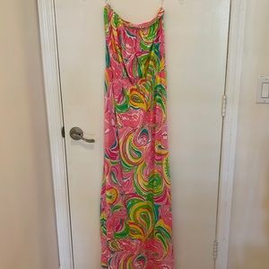 Lilly Pulitzer Strapless Maxi Dress